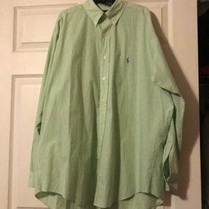 Ralph Lauren Large -Blake Style - Lt Green Checked, Long Sleeve, Mens Shirt